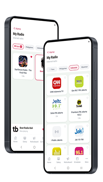 MyRadio home-country radio streams